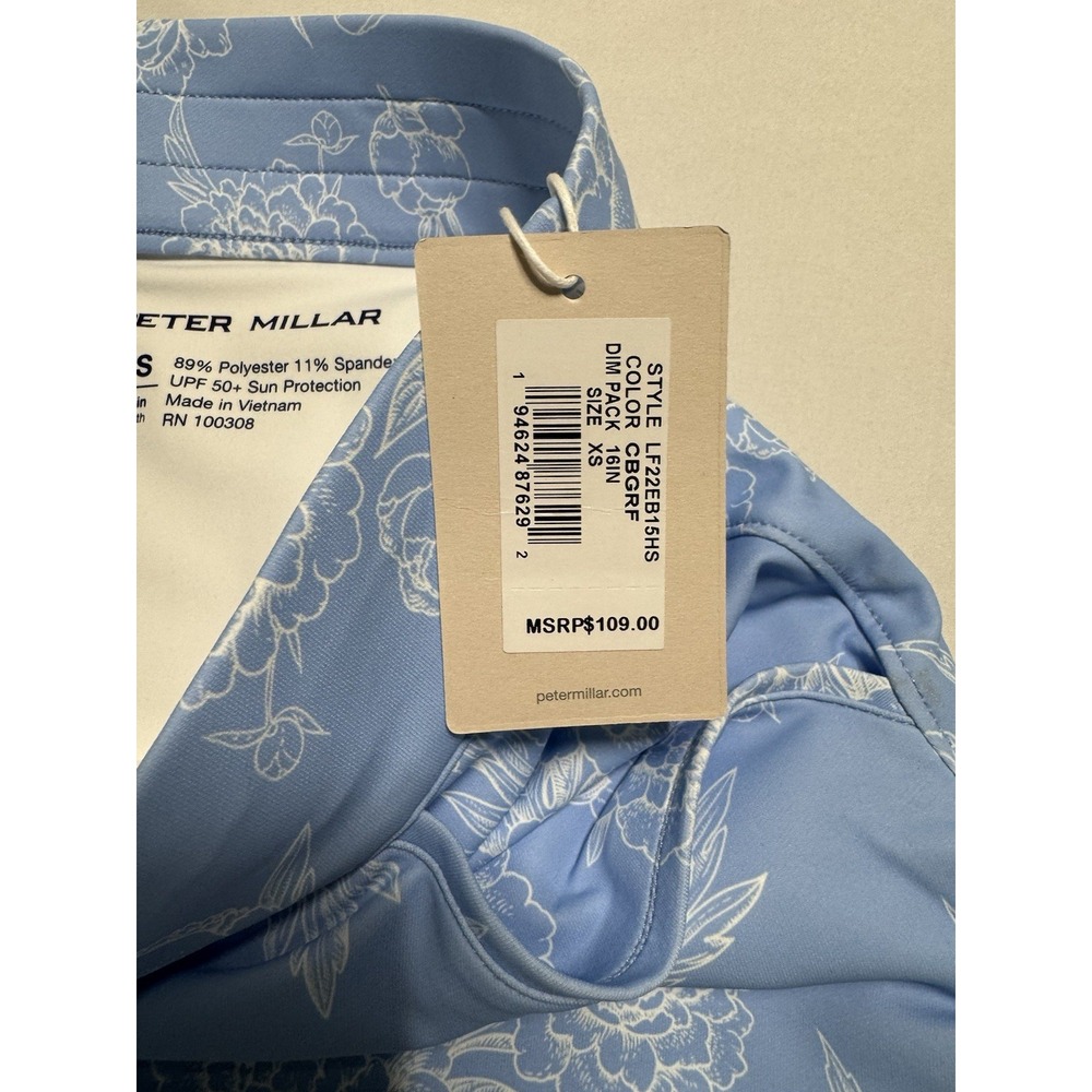 Peter Millar Women Size XS Floral Pattern Blue Golf UPS 50+ Skort MSRP $109 NWT - Picture 2 of 7